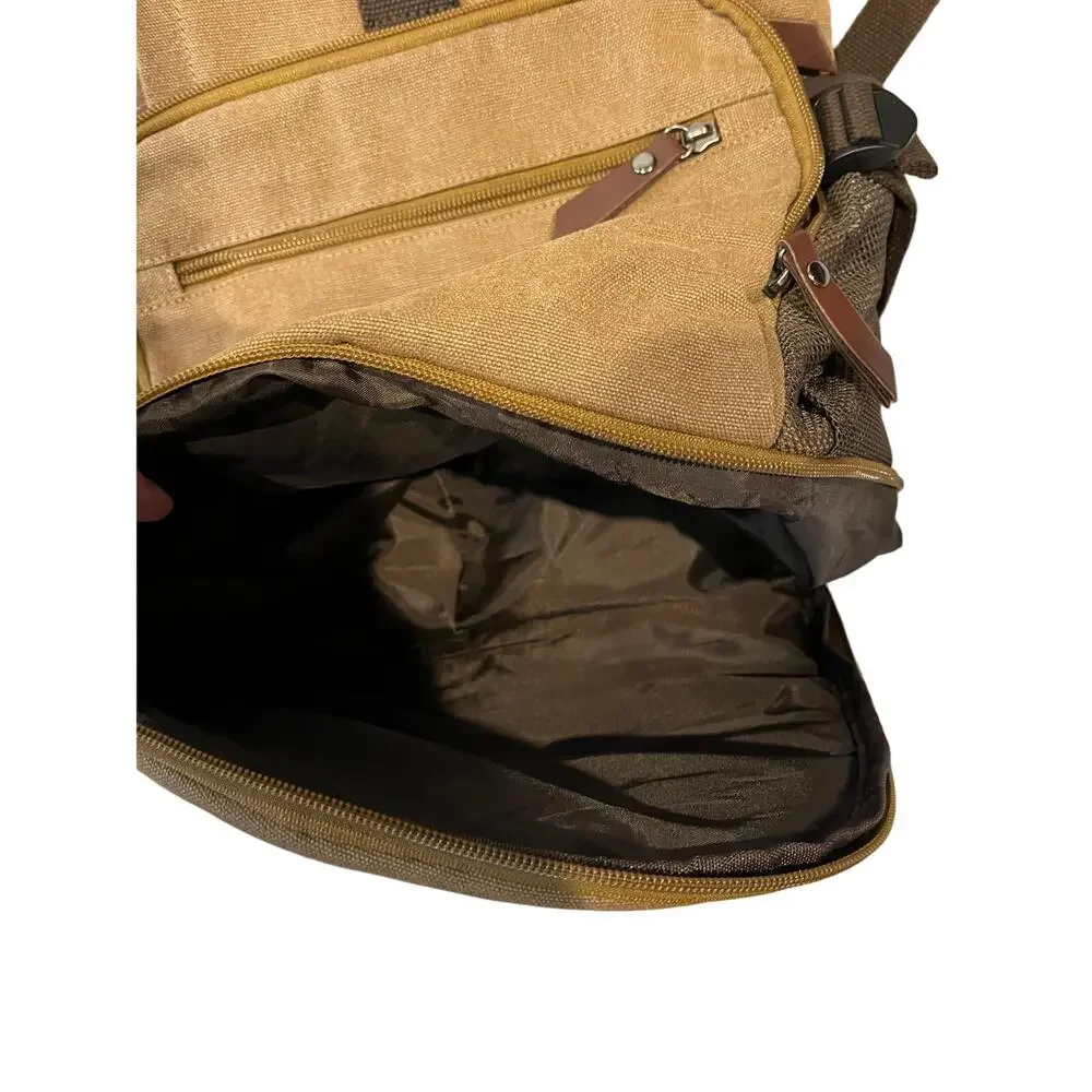 Colorful Travel Canvas Top Loading Backpack